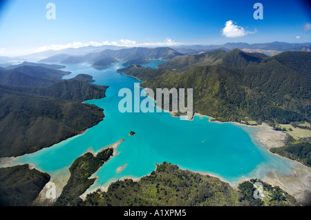 Nydia Bay Marlborough Sounds Südinsel Neuseeland Antenne Stockfoto