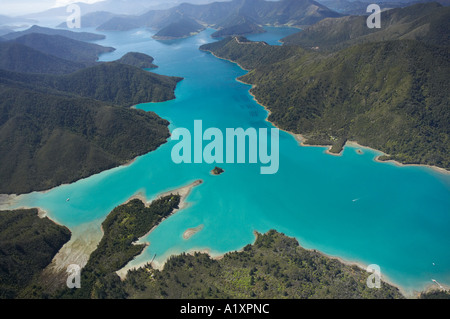 Nydia Bay Marlborough Sounds Südinsel Neuseeland Antenne Stockfoto