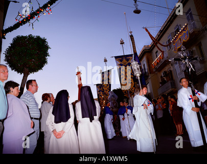 "Unserer lieben Frau der Siege" fest, Senglea, Malta. High-End-Scan 6x7cm Transparenz. Stockfoto