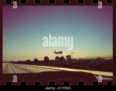 "Transit", Flughafen JFK New York State. Atmosphärische 35mm Snap Bild mit erheblichen sichtbare Filmkorn. Stockfoto