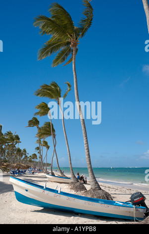 Bavaro Strand von Ostende in der Nähe von Punta Cana, Bavaro, Punta Cana, Dominikanische Republik Stockfoto