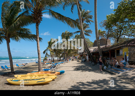 Strand-Cafe, Cabarete, Nordküste, Dominikanische Republik, Caribbean Stockfoto