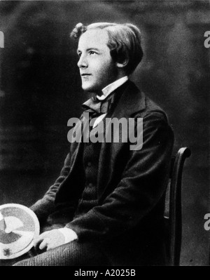 Porträt von James Clerk Maxwell als junger Mann hält seine Farbe Farbrad Stockfoto