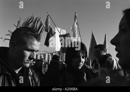 Anti-Irak-Krieg Friedensdemonstration statt in den Wochen vor dem 2003 Krieg gegen den Irak unter der Leitung von Großbritannien und den USA, Glasgow, Schottland Stockfoto