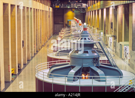 Hoover Dam Turbinenhaus am Colorado River Nevada Stockfoto