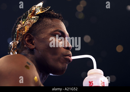 Remy Bonjasky Holland gekrönt Champion nach seinem K1 Kampf, Tokio, Japan, Asien. Stockfoto