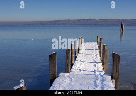 Dock, Ammersee-See, Bayern, Deutschland Stockfoto