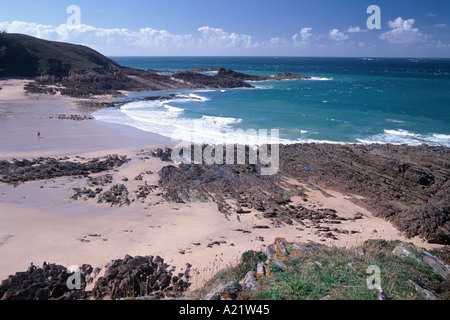 Plage de Portuais am Cap Fréhel in der nördlichen Bretagne, Frankreich Stockfoto