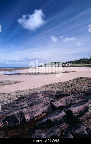 Der Strand Plage de Guen auf dem Cap Fréhel der Nord-Bretagne, Frankreich Stockfoto