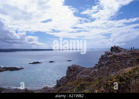 Cap Fréhel und Baie de Saint Brieuc an der Küste der Bretagne, Frankreich Stockfoto