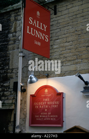 Sally Lunn ist das älteste Haus in Bad Stockfoto