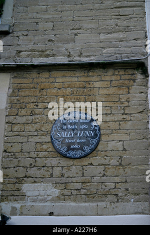 Sally Lunn ist das älteste Haus in Bad Stockfoto