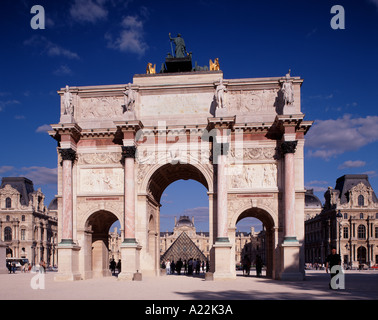 Arc de Triomphe du Caroussel, Paris, Frankreich Stockfoto