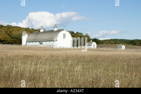 Große Scheune, die südlich von Glen Haven Michigan Highway 109 Stockfoto