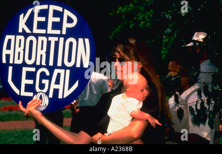 Pro Wahl Demonstrant während Abtreibung Rechte Demonstration in Washington DC Lafayette Park Stockfoto