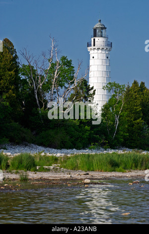 Die Kana-Insel-Leuchtturm im Door County Wisconsin Stockfoto