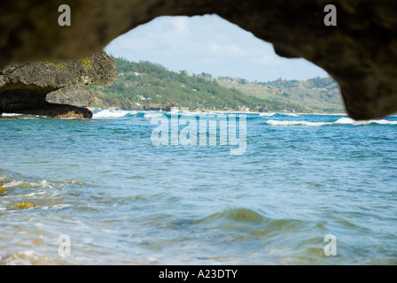 Obenliegende Rock, Bathseba, St. Joseph, Barbados, 8/06 Stockfoto