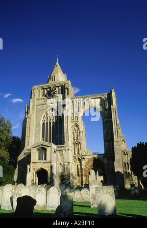 Westfront der Priory Church, Crowland Abbey Lincolnshire England Stockfoto