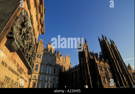 Schwarze Uhr Burenkrieg Memorial Mound Edinburgh Schottland Lothian UK GB EU Europa Stockfoto