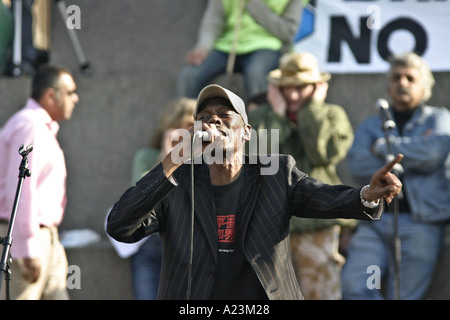 Der Sänger Maxi Jazz aus der Popgruppe Faithless Stockfoto