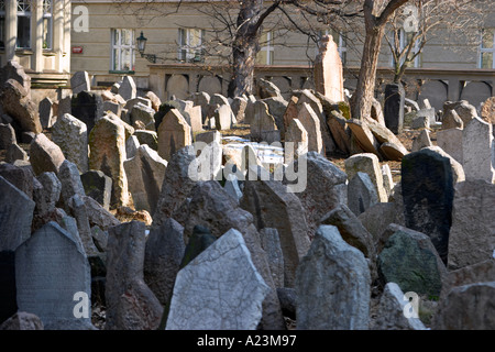 Alter jüdischer Friedhof Prag Tschechische Republik Stockfoto