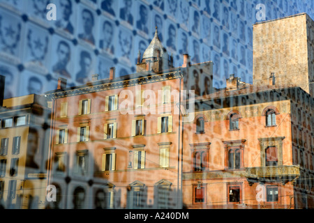 Krieg-Denkmal, Detail, Piazza del Nettuno, Bologna, Emilia-Romagna, Italien, Europa. Stockfoto