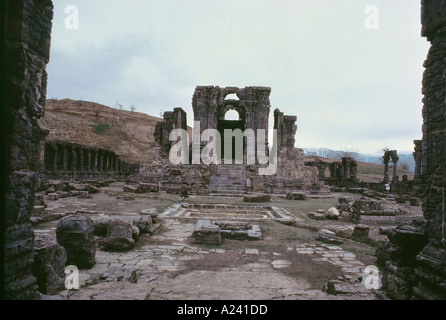 Martand Sonne Tempel Tempel Hof und Heiligtum. Surya gewidmet und während des 8. Jahrhunderts CE gebaut. Kaschmir, Indien Stockfoto