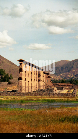 Tempel von Viracocha Inca Ruinen von Raqchi bei San Pedro, Bereich Cuzco, Peru Stockfoto