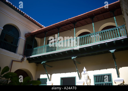 Innenhof des Museo Romantico, Plaza Mayor, Trinidad, Kuba Stockfoto