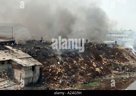 Müllkippe Port Harcourt, Nigeria Stockfoto