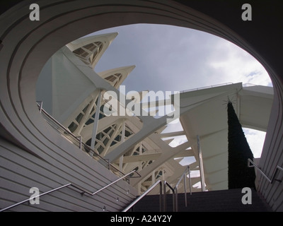 Spanien Valencia Provinz Valencia La Ciudad de las Artes y las Ciencias Stadt der Künste und Wissenschaften Glas, horizzontal Stockfoto