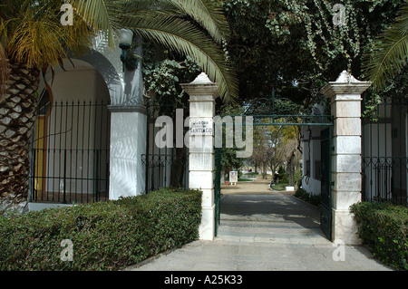 der Eingang zum Jardim Doutor Santiago Moura Baixo Alentejo Portugal Europa Stockfoto