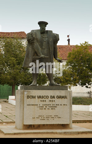Statue von Dom Vasco Da Gama Vidigueira Baixo Alentejo Portugal Europa Stockfoto