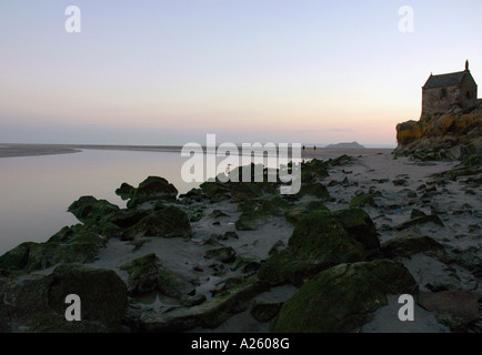 Blick Mont Saint Michel Mount San St S Michael Englisch Kanal La Manche Wunder Normandie Normandie Westfrankreich Nordeuropa Stockfoto