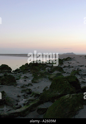 Blick Mont Saint Michel Mount San St S Michael Englisch Kanal La Manche Wunder Normandie Normandie Westfrankreich Nordeuropa Stockfoto