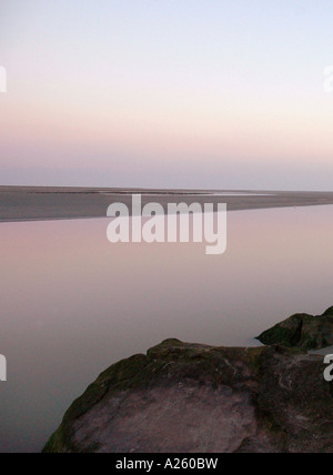 Blick Mont Saint Michel Mount San St S Michael Englisch Kanal La Manche Wunder Normandie Normandie Westfrankreich Nordeuropa Stockfoto