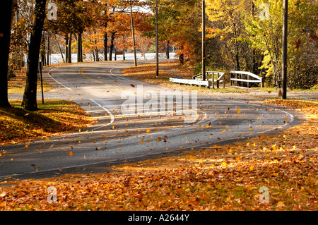 Scenic fall colors near Elkhart Indiana IN Stockfoto