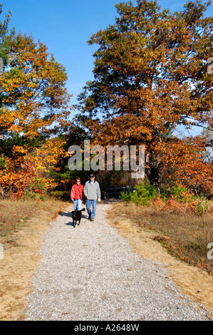 Scenic fall colors near Elkhart Indiana IN Stockfoto