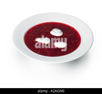 Borschtsch-Rüben-Suppe Stockfoto