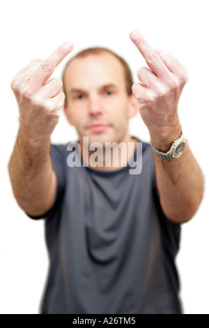 Mann, gestikulieren Stockfoto