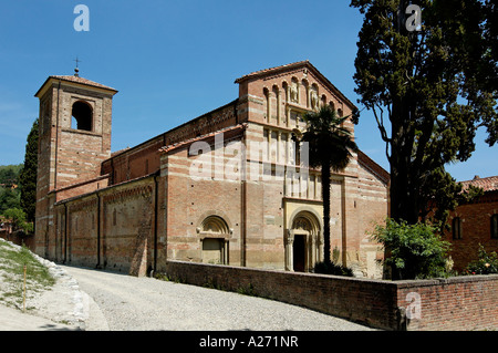 Abtei Abbazia di Vezzolano in der Nähe von Albugnano Provinz Asti Monferrato-Piemont Stockfoto