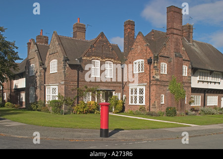 Häuser-Port Sunlight Wirral England Stockfoto