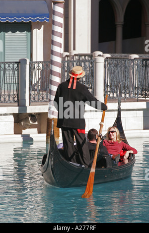 Gondoliere an das Venetian Resort Hotel Casino in Las Vegas Nevada, USA Stockfoto