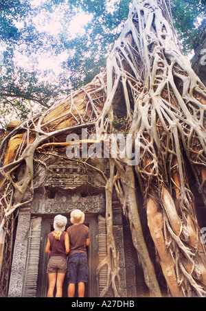 KAMBODSCHA ANGKOR WAT BAYON TEMPEL Stockfoto