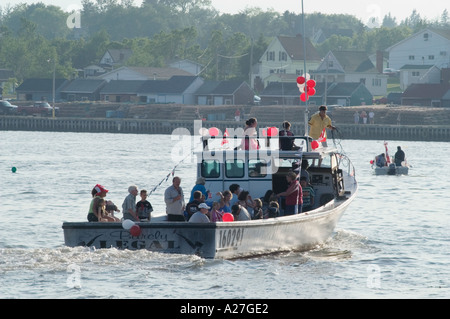 Jährliche Prozession und Segnung der Fischereiflotte auf Kanada Tag Rustico Prince Edward Island Stockfoto