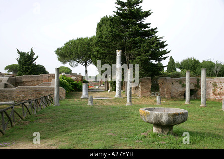 Ausgrabungen in Ostia Antica Stockfoto