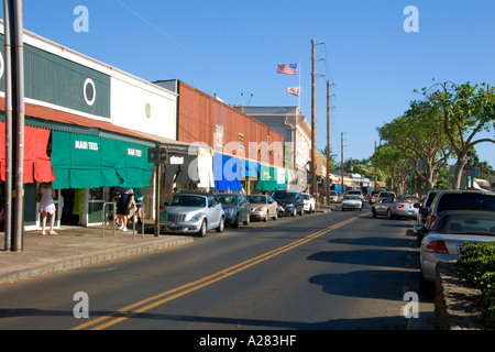 Die Innenstadt von Lahaina auf der Insel Maui, Hawaii. Stockfoto