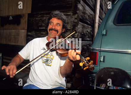 Geige Spieler an der Fiddle Festival in Weiser, Idaho. Stockfoto