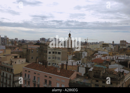 Valencia aus Spitze Torres de Serranos Quart Comunitat Comunidad Valenciana Costa del Azahar Spanien iberischen Halbinsel Europa Stockfoto