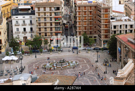 Panorama Valencia auf Miguelete Micalet Comunitat Comunidad Valenciana Costa del Azahar España Spanien spanische Iberia Europa Stockfoto